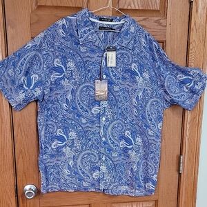 Men's Blue Paisley Shirt